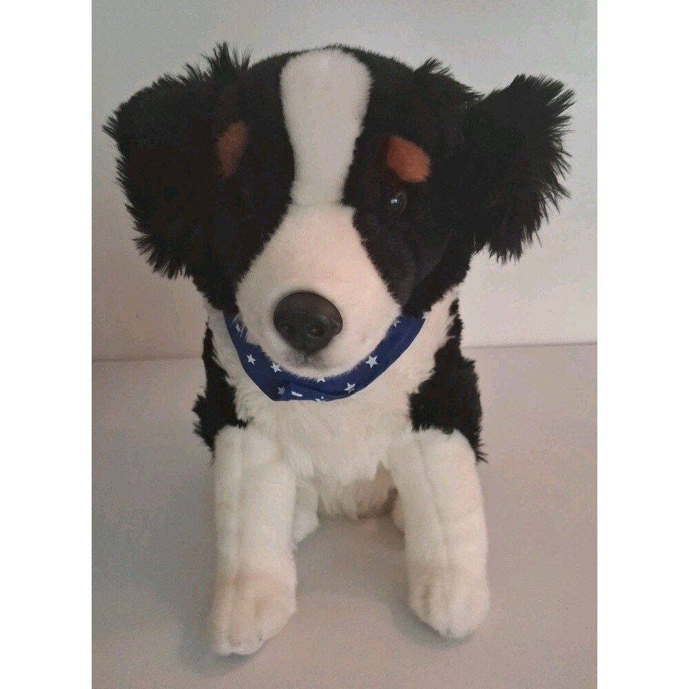 Australian Shepherd Border Collie plush dog stuffed animal Circo realistic 13"